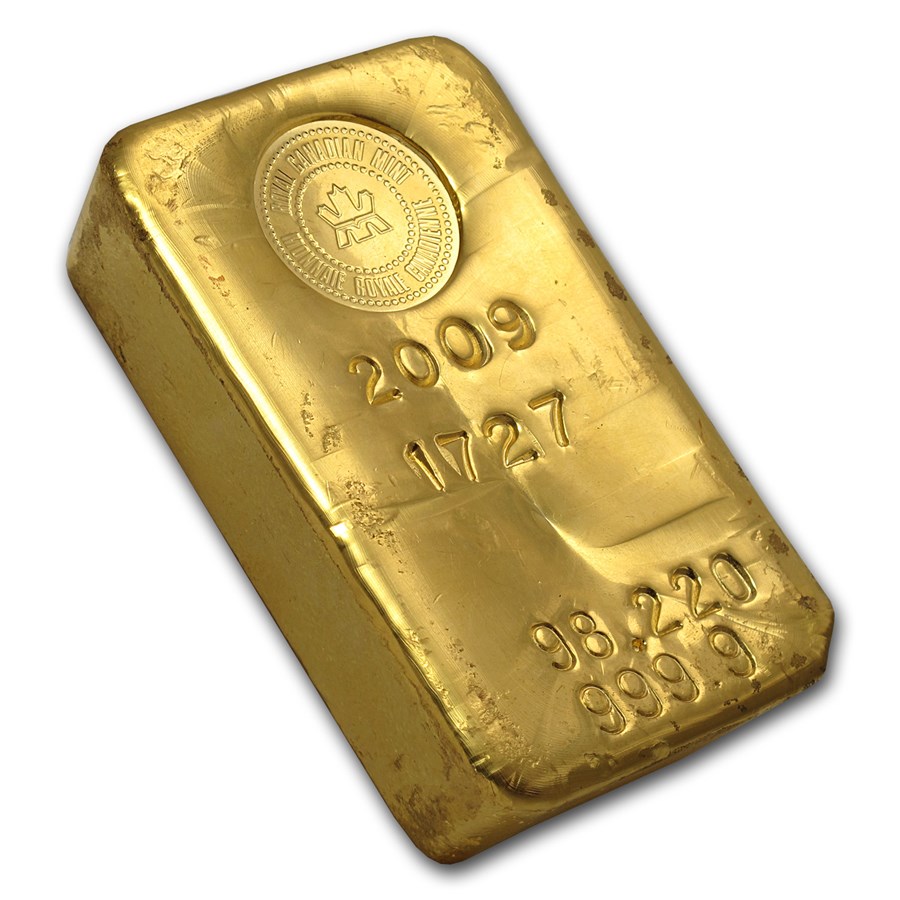 98.22 oz Gold Bar Royal Canadian Mint RCM Royal Canadian Mint (Gold